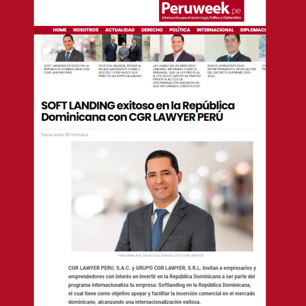 CGR LAWYER PERU, S.A.C. y GRUPO CGR LAWYER, S.R.L.